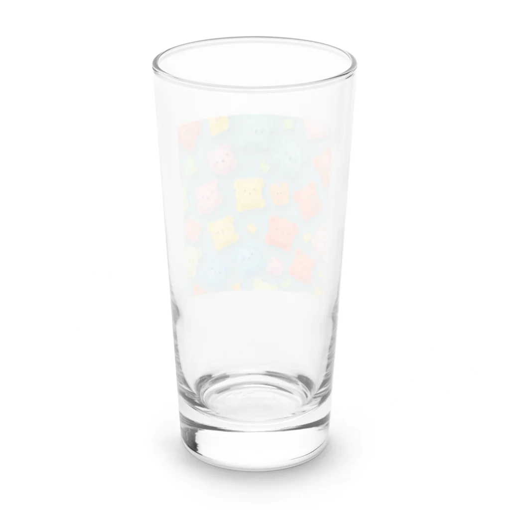 ®️engelionのカラフルなクマ共🐻 Long Sized Water Glass :back