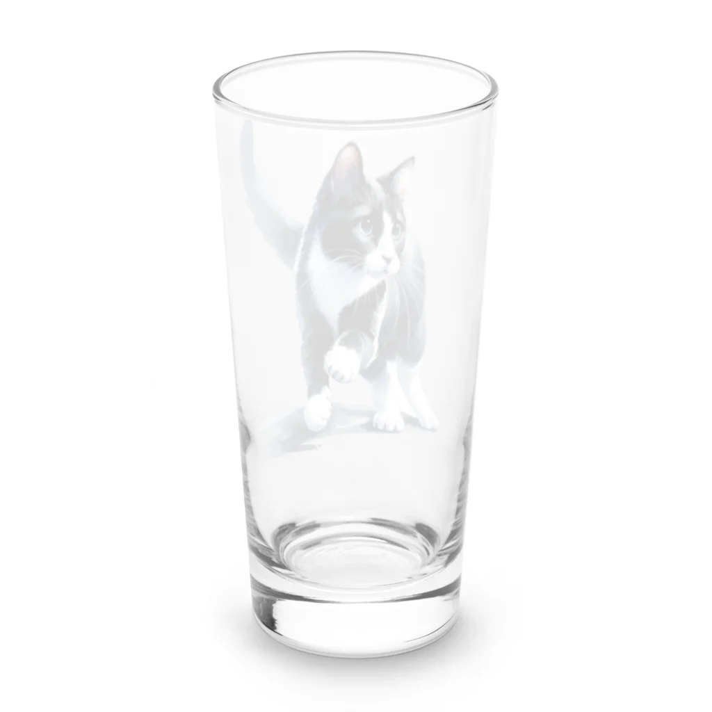 Cat FreakのハチワレキャットII Long Sized Water Glass :back