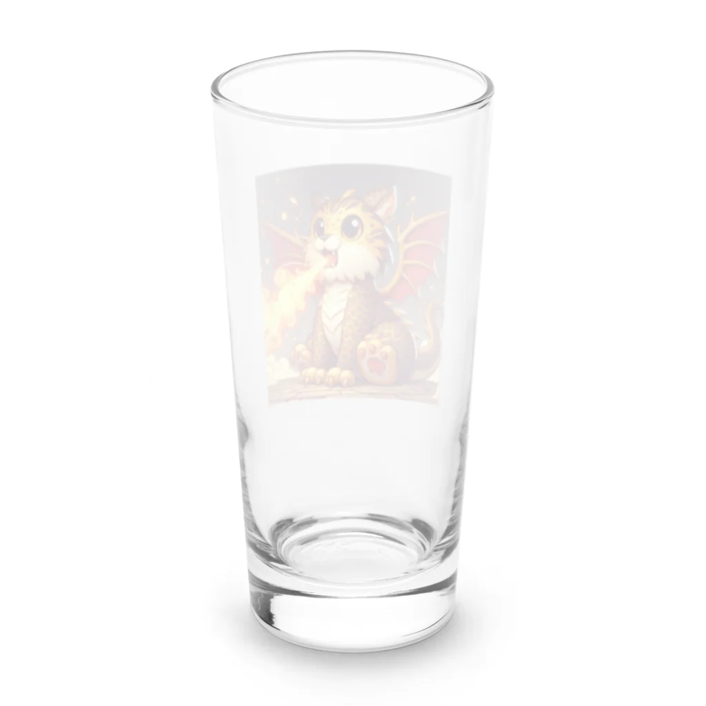 nekodoragonの火噴き猫ドラゴン Long Sized Water Glass :back