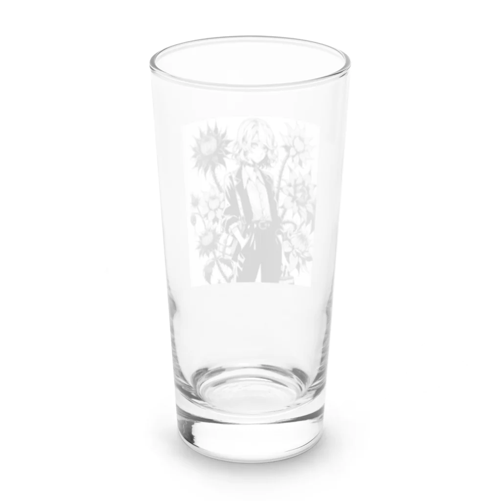 電子のお絵描き屋さんのCool Girl Long Sized Water Glass :back