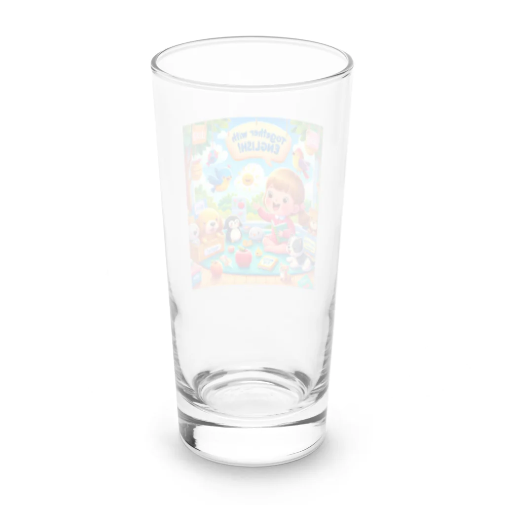 ほっこり絵音舎のいっしょにえいご！ Long Sized Water Glass :back