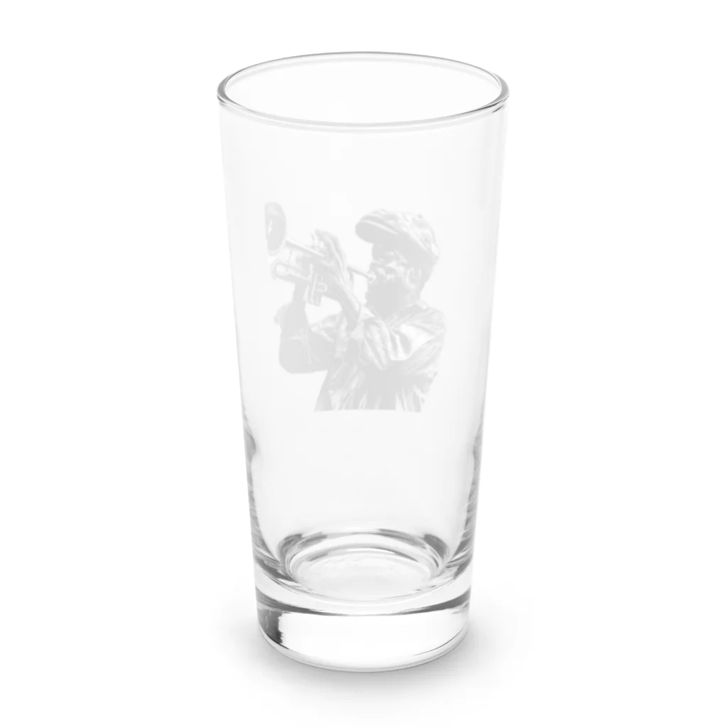 MistyStarkの黒人のトランぺッター Long Sized Water Glass :back