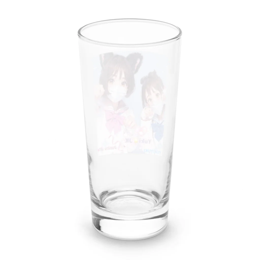 midori_kawaのYuki&JK セーラー服コラボ 夢をつかみ取れ❗️ Long Sized Water Glass :back