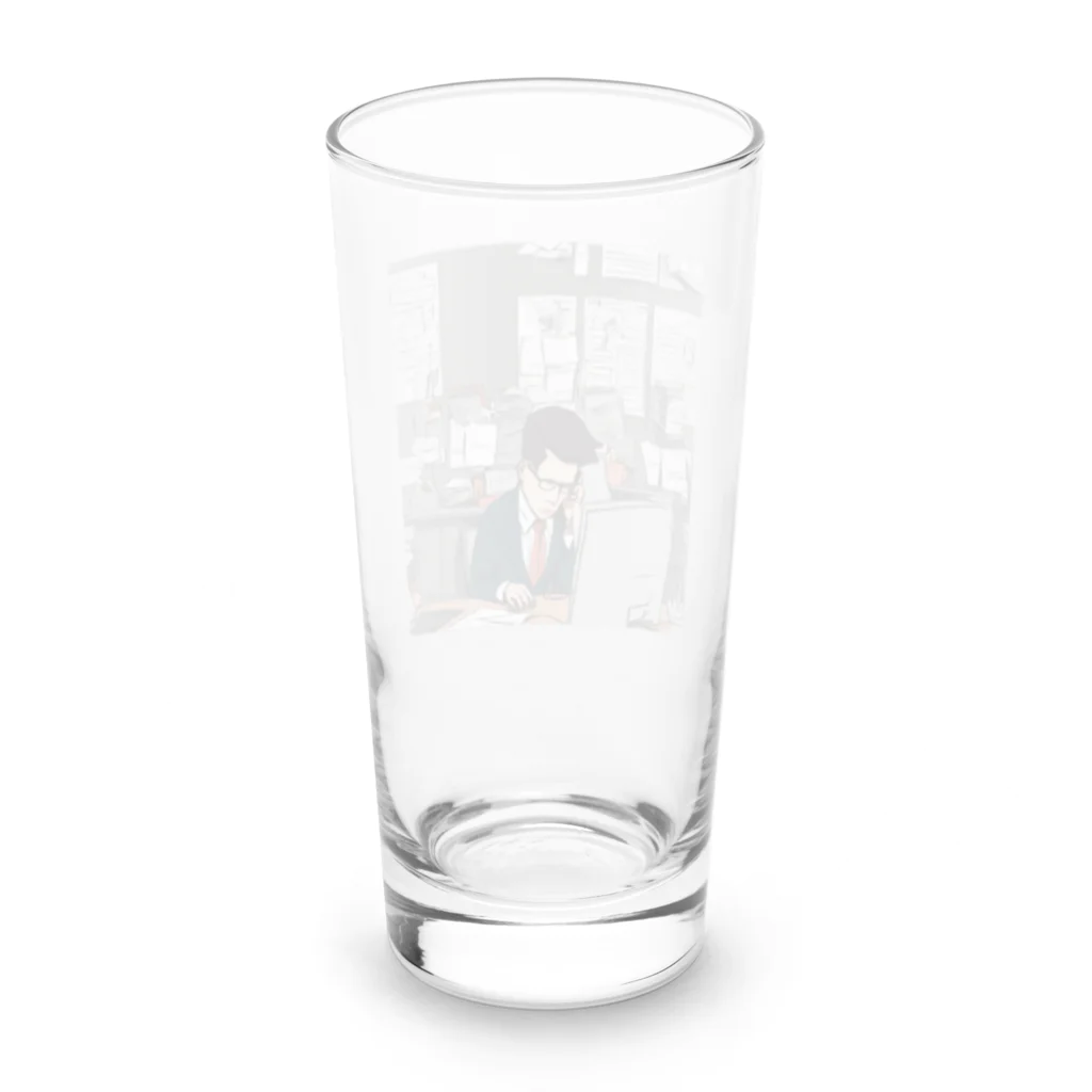 たまとの愉快なショップの働くの嫌だ Long Sized Water Glass :back