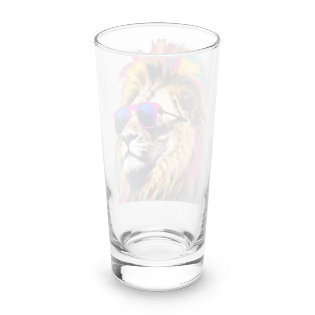 マジカルメッセージのライオンのロックシンガー Long Sized Water Glass :back