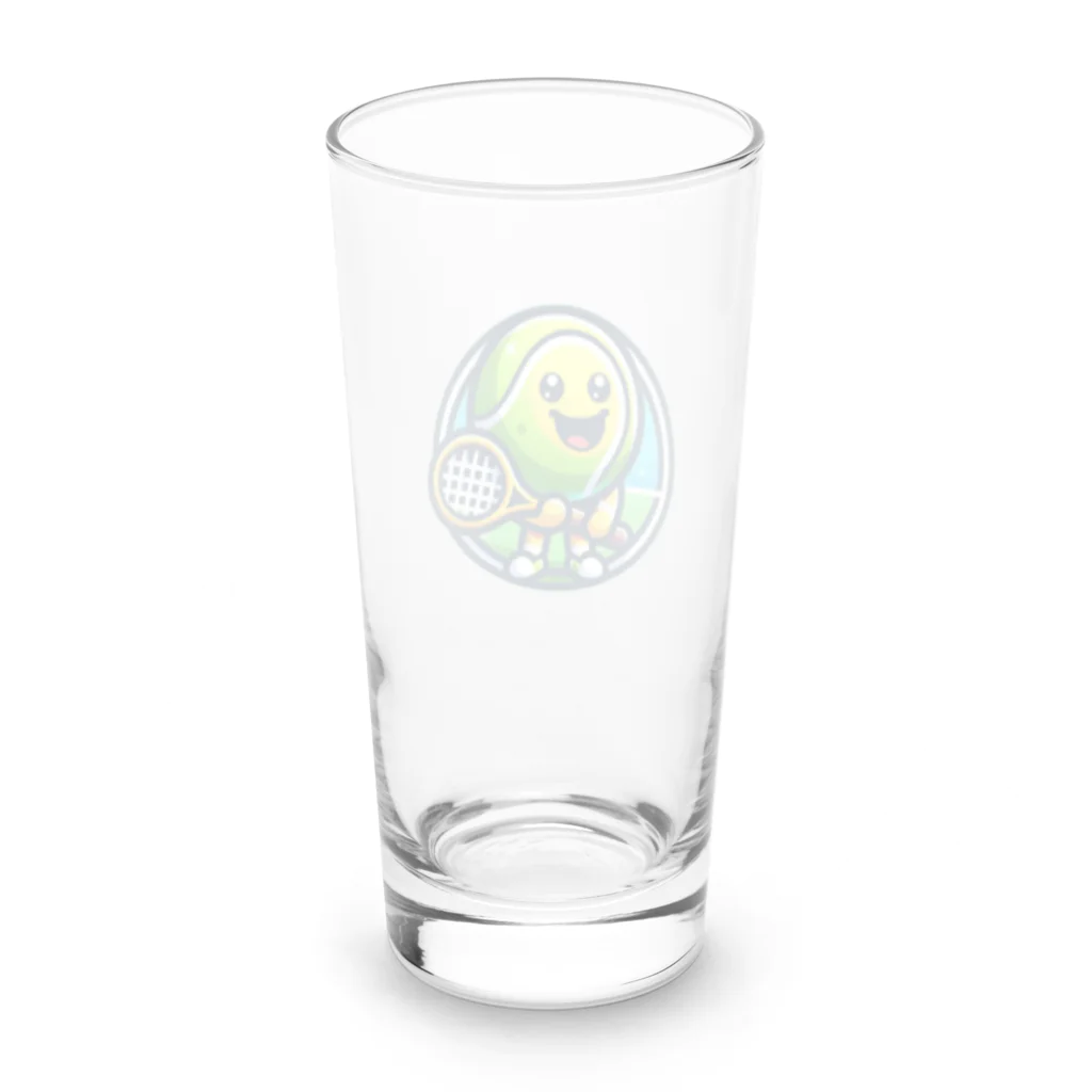 パグとプードルのテニスボールキャラクター Long Sized Water Glass :back