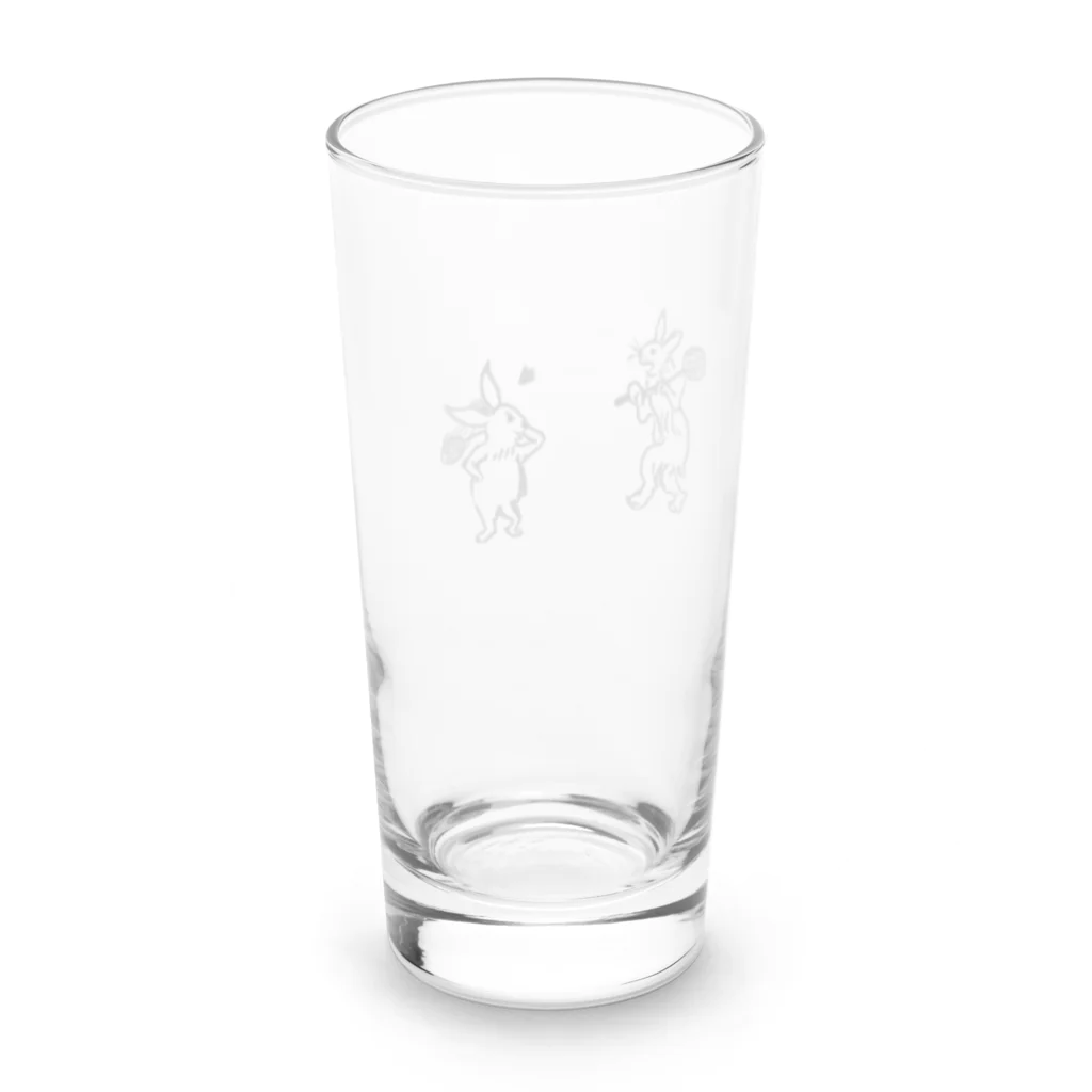 しょうのすけ笑店のうさぎのバドミントン Long Sized Water Glass :back