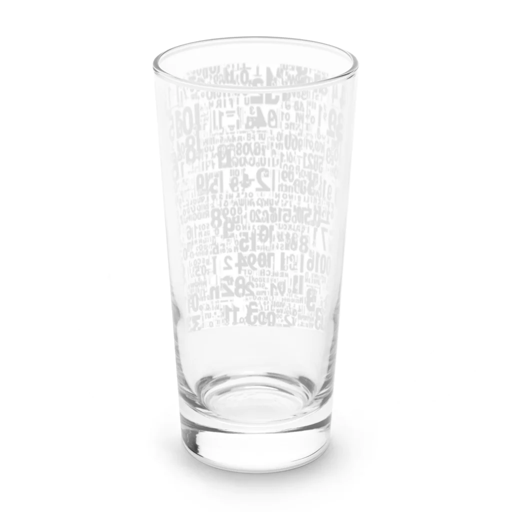 MEGROOVEの数字アート Long Sized Water Glass :back