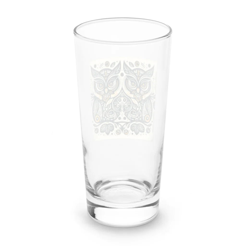 kotpopのSymmetrical Owls Long Sized Water Glass :back