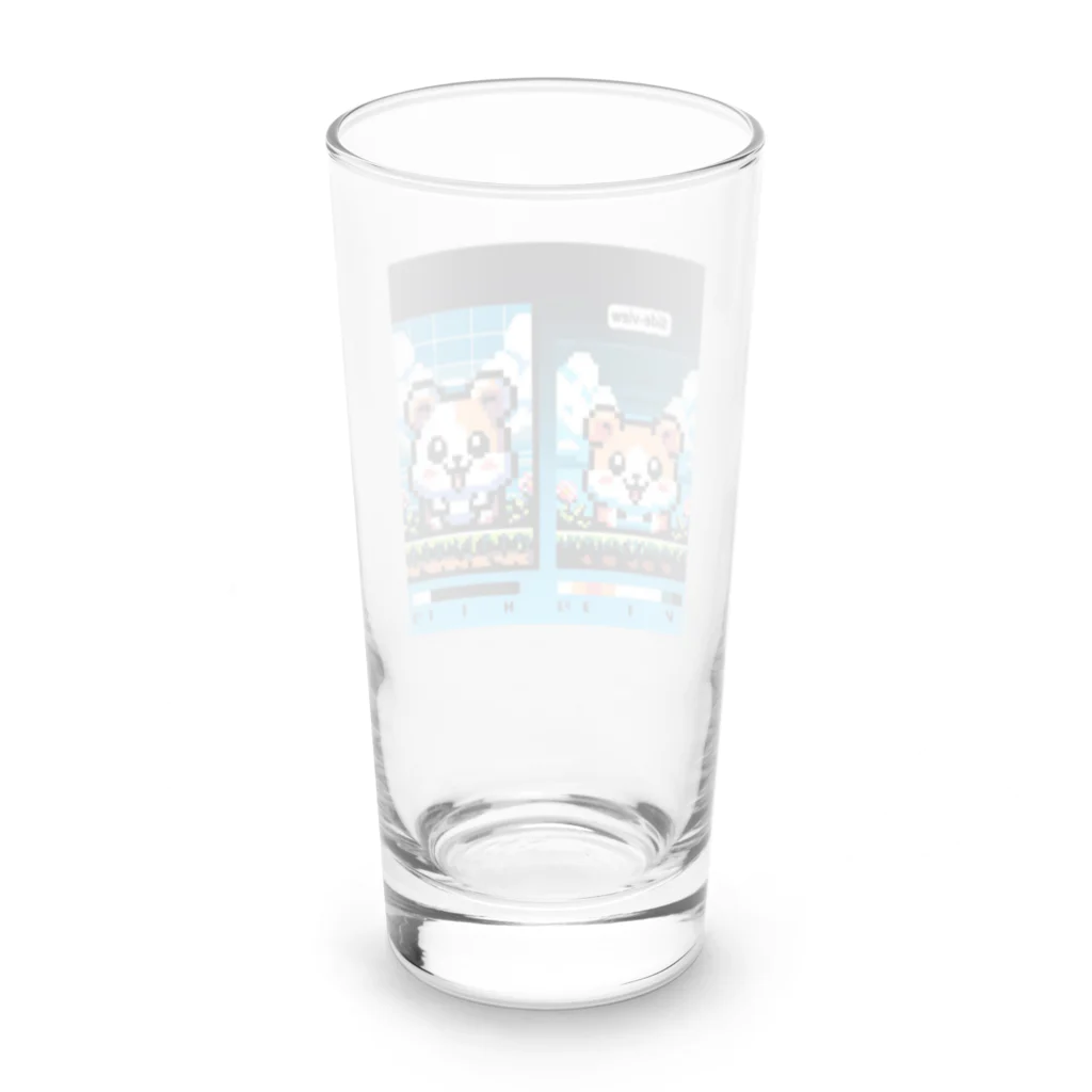 tsukino-utenaのドット絵・ハム二郎 Long Sized Water Glass :back