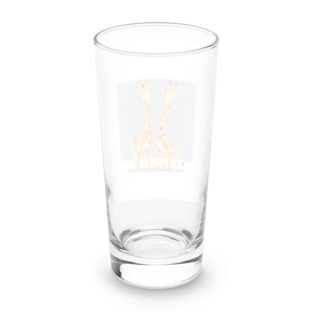 GIRAFFEの三頭身なキリン Long Sized Water Glass :back