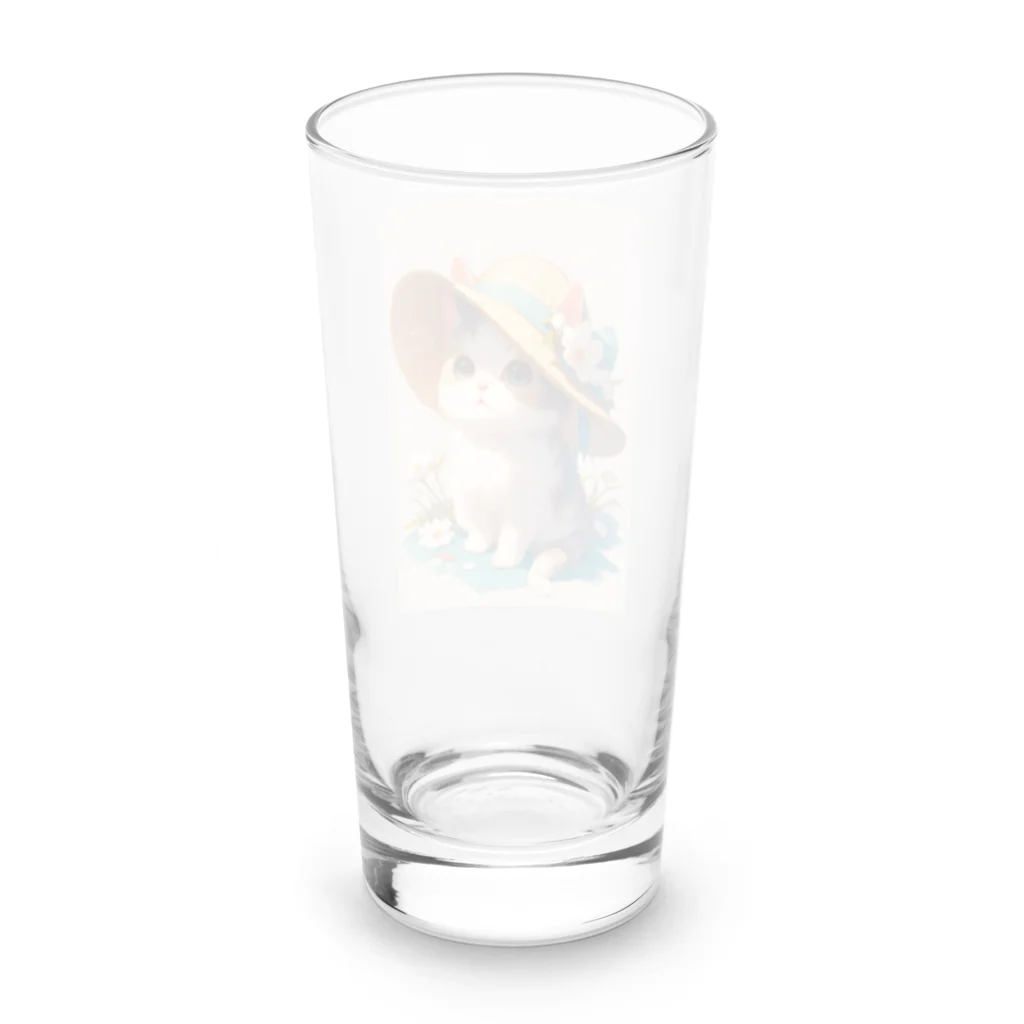 AQUAMETAVERSEの帽子をかぶった可愛い子猫 Marsa 106 Long Sized Water Glass :back