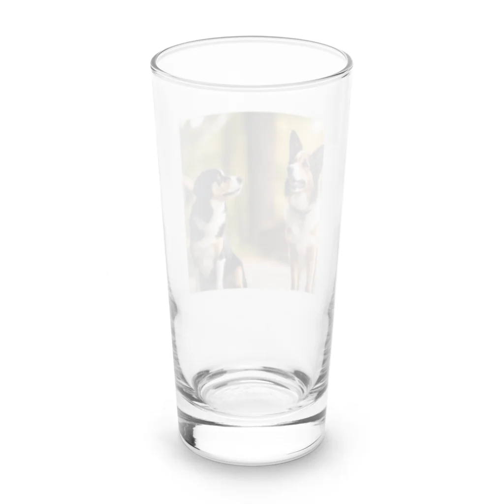 IMAOKA-RYOの２匹のかわいいワンちゃん Long Sized Water Glass :back