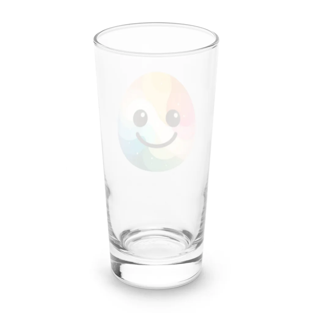 SmileHouse☺のレインボーにこちゃん☺ Long Sized Water Glass :back