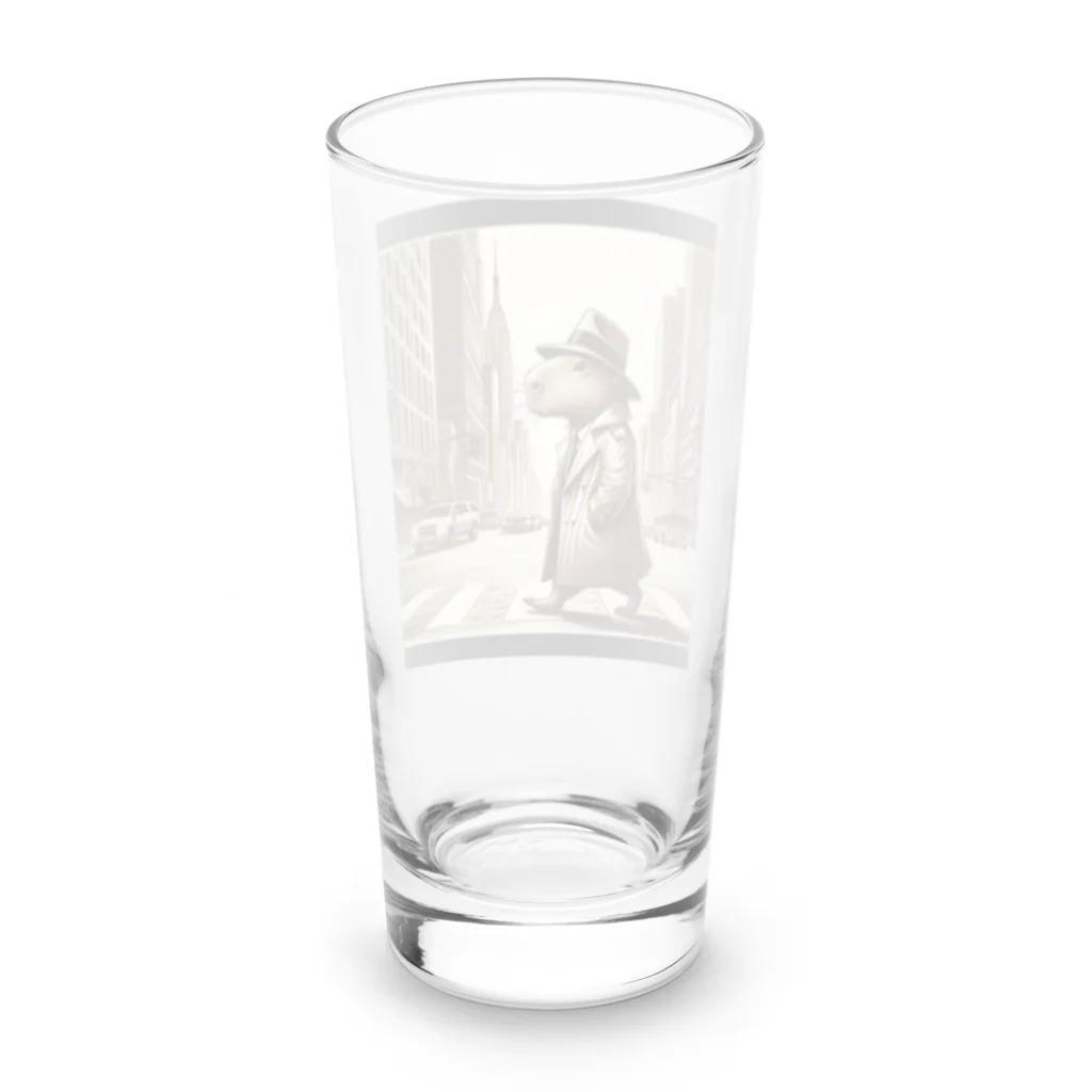 連想系のカピバラも向かう、明日へ。 Long Sized Water Glass :back