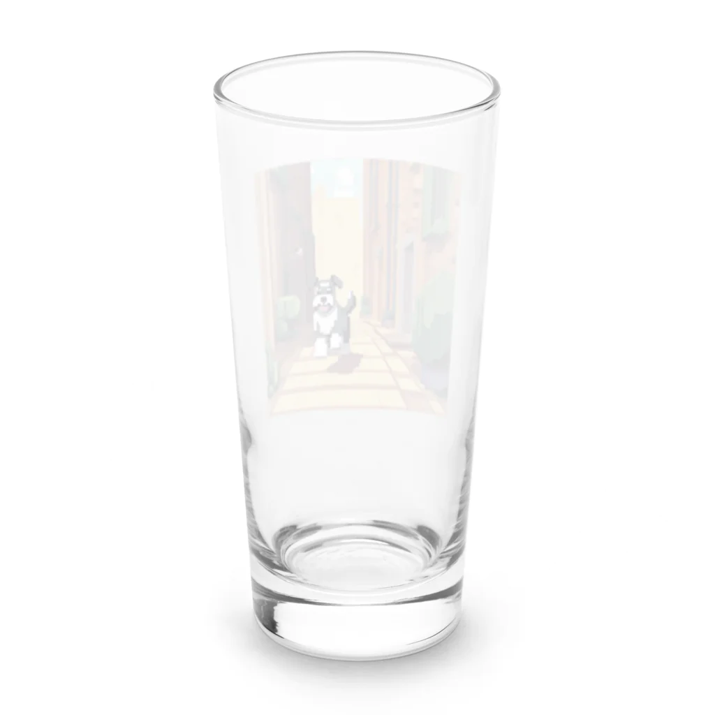 中村悠弥の街を走るシュナウザー Long Sized Water Glass :back