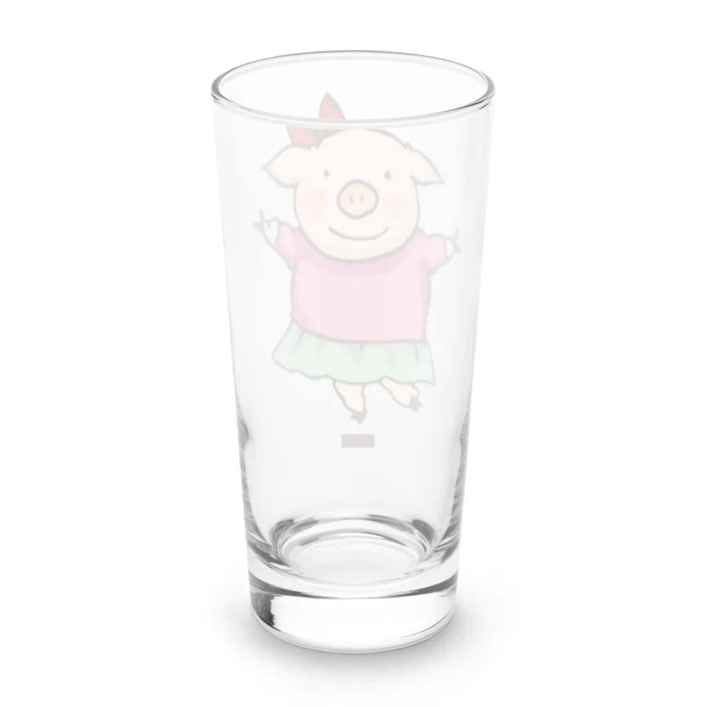 ピポン（がなはようこ/辻岡ピギー）のピポンイラスト-01 Long Sized Water Glass :back