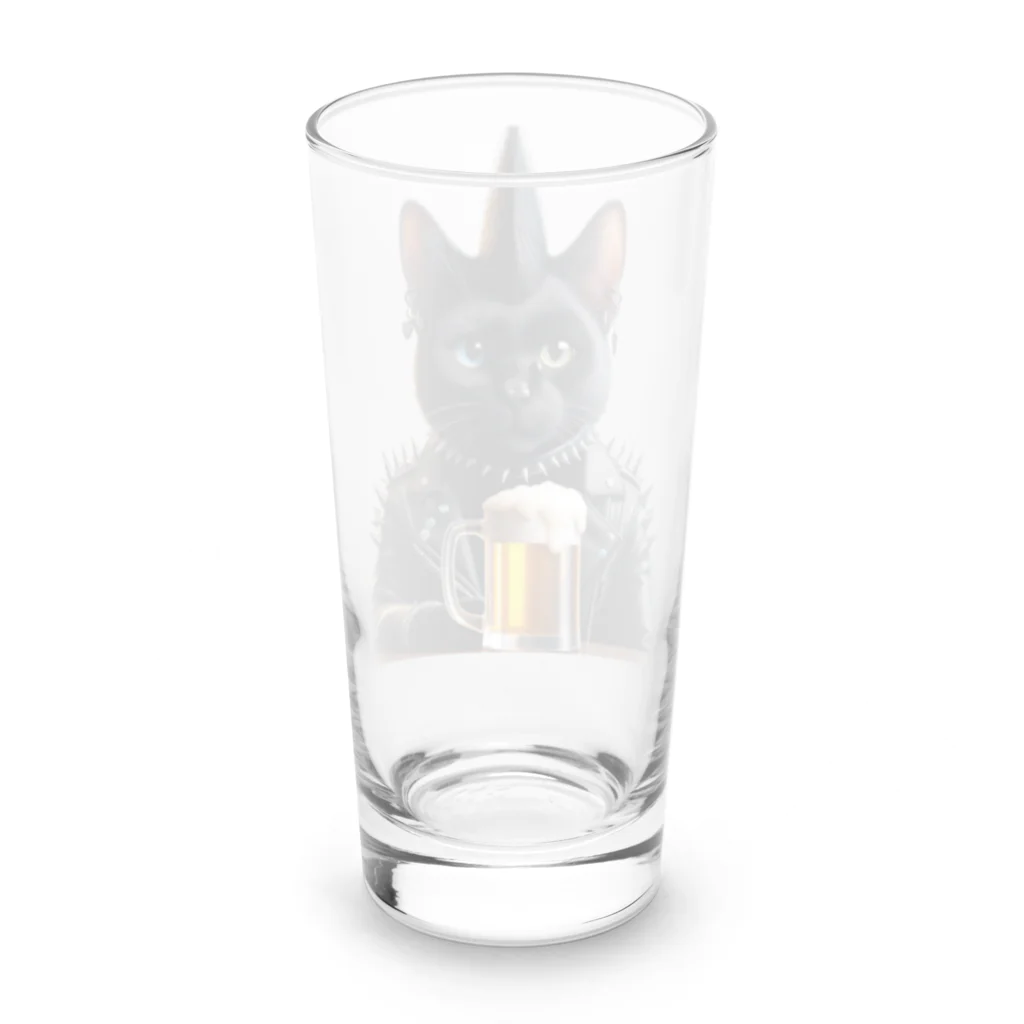 ねこねこぱんくのPUNK ROCK猫の「スパイク」 Long Sized Water Glass :back