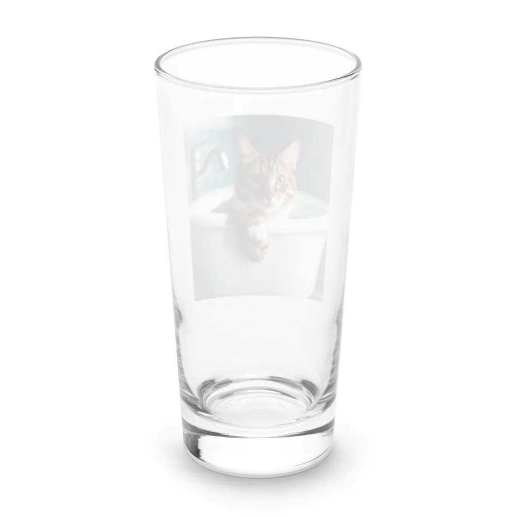 shopSHOPの猫の入浴 Long Sized Water Glass :back