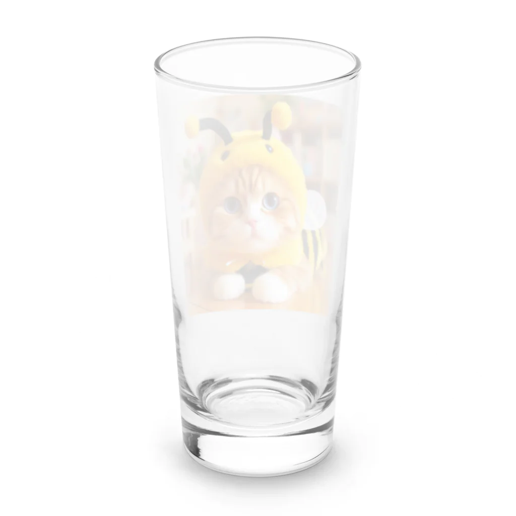 終わらない夢🌈のミツバチ🐝のコスプレをした🐱にゃんこ🐾 Long Sized Water Glass :back