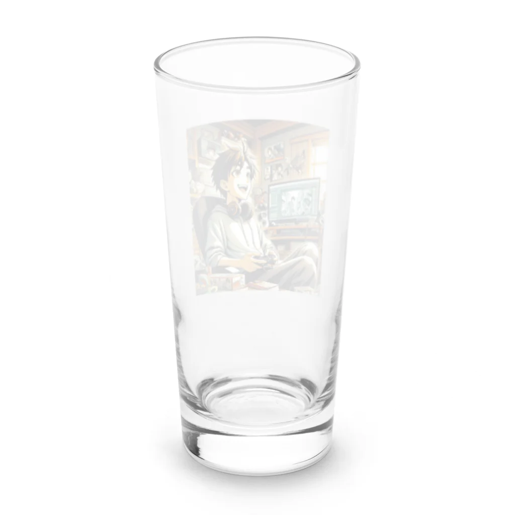 Jindyblogの働いたら負け（充実） Long Sized Water Glass :back