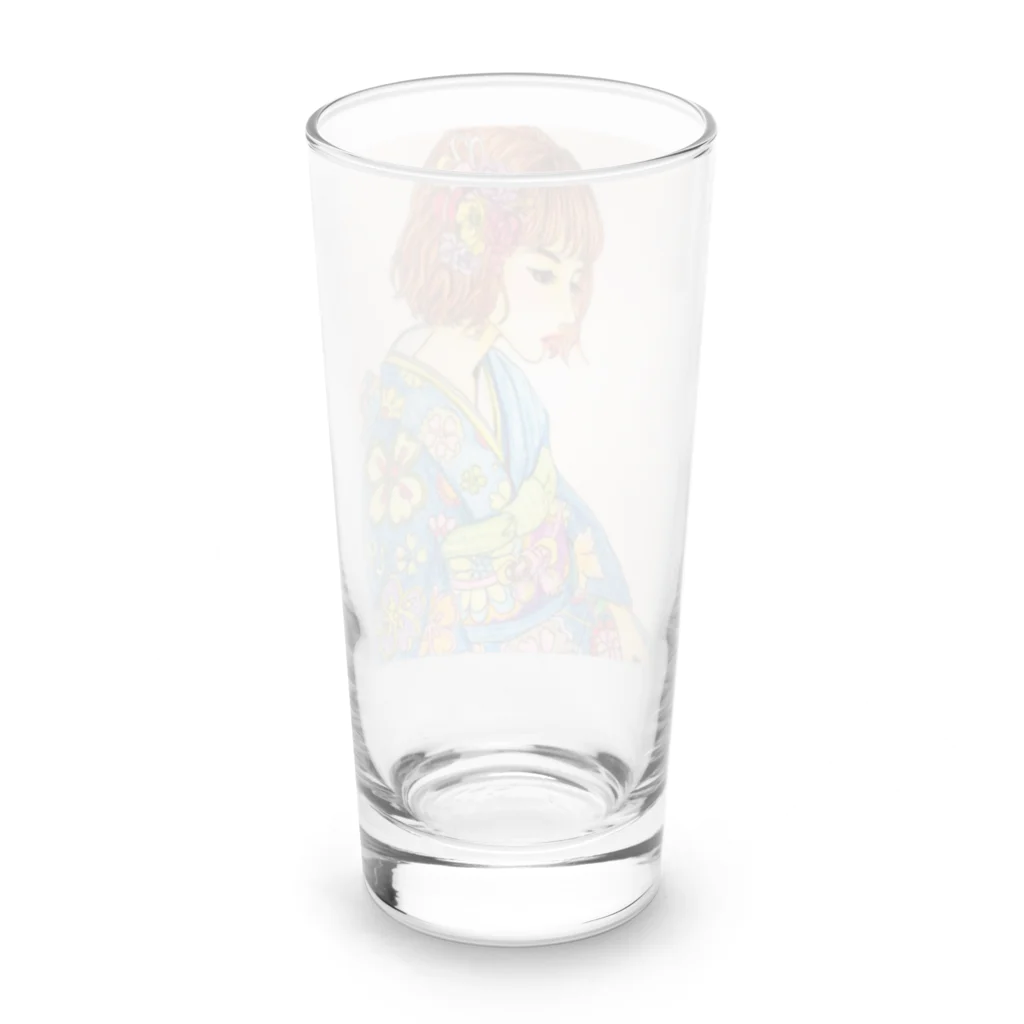 Nene-Yの和-着物- Long Sized Water Glass :back