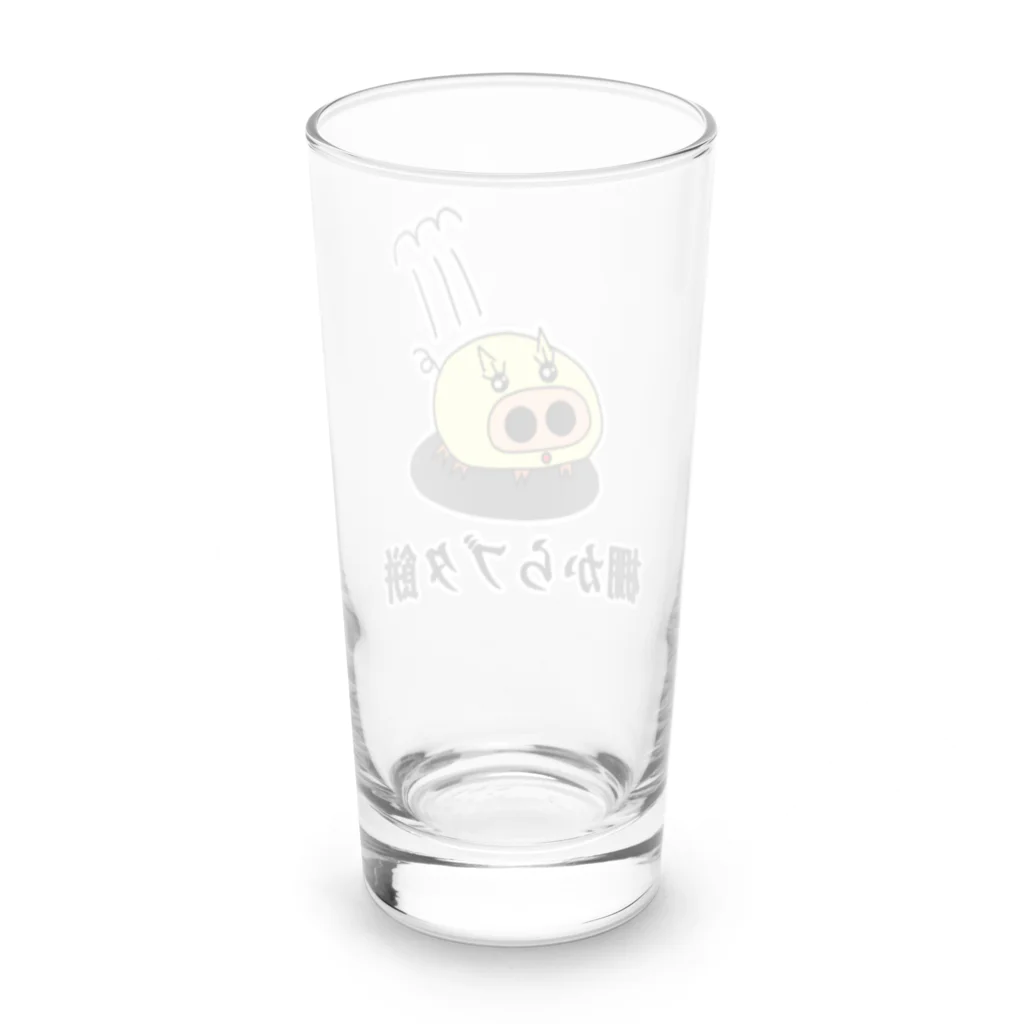 にゃんこ王子のにゃんこ王子 棚からブタ餅 Long Sized Water Glass :back