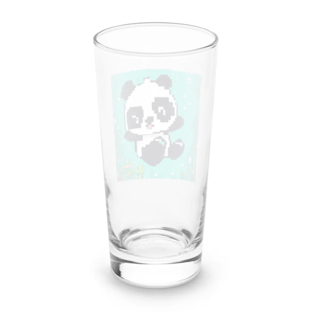 Smile Pop Artの水中パンダ Long Sized Water Glass :back