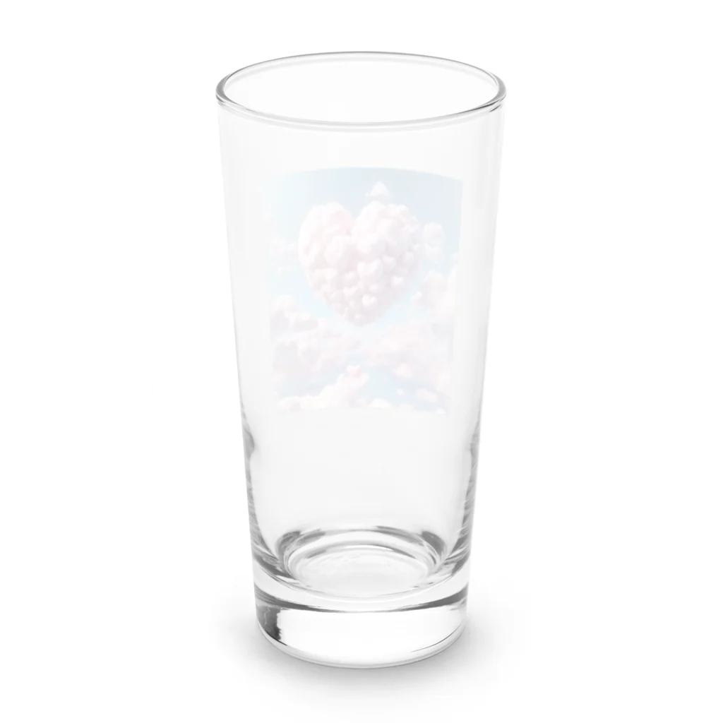 ツキノシタ/ tukinoshitaの空にハートの雲2 Long Sized Water Glass :back