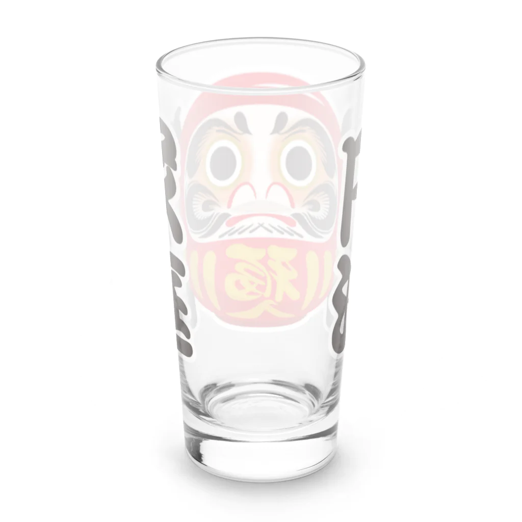 お絵かき屋さんの「家庭円満」だるま ダルマ 達磨  Long Sized Water Glass :back