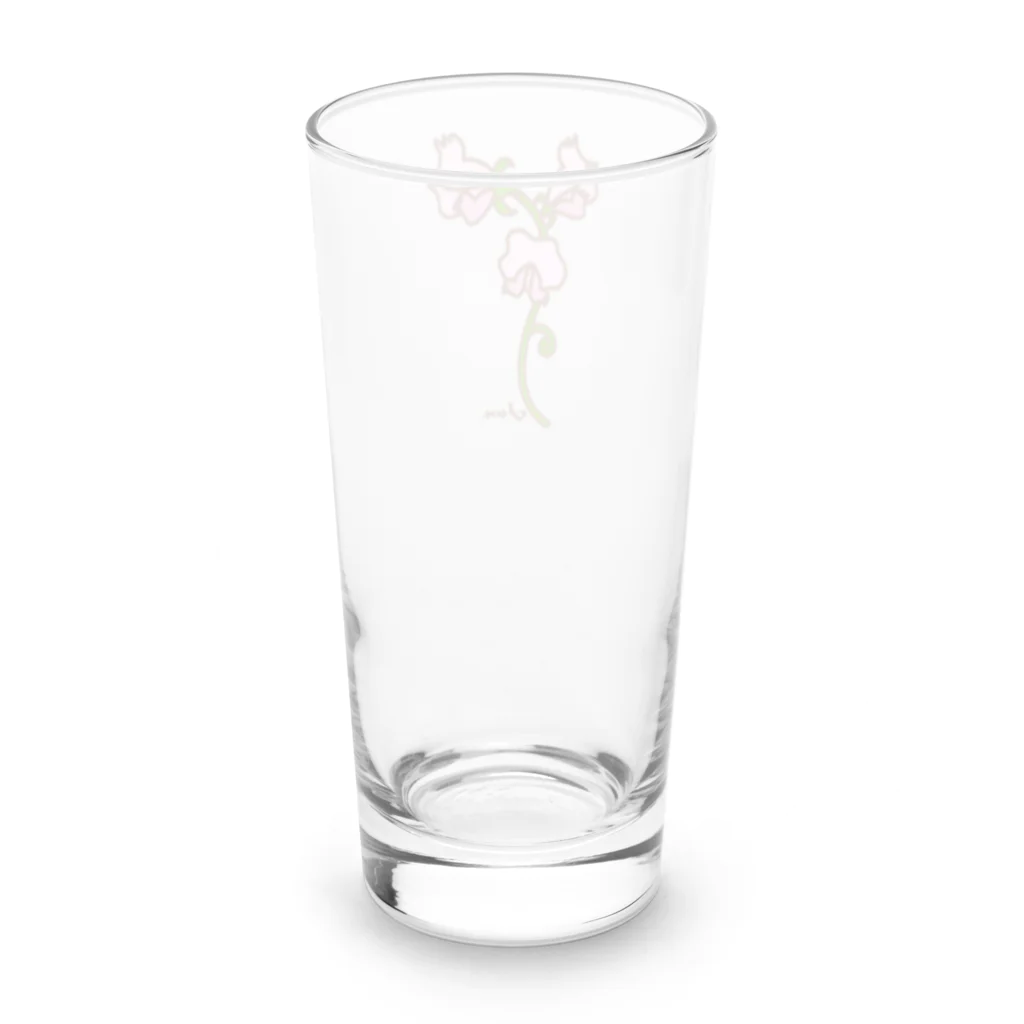 So湖いらの「誕生月花びわこ」1月スイートピーロンググラス Long Sized Water Glass :back