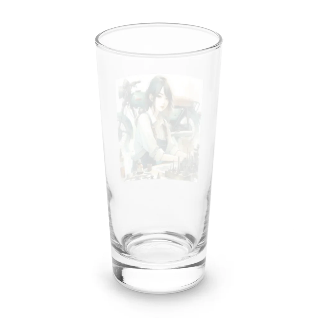 ヨーカズのバイク女子サキ Long Sized Water Glass :back