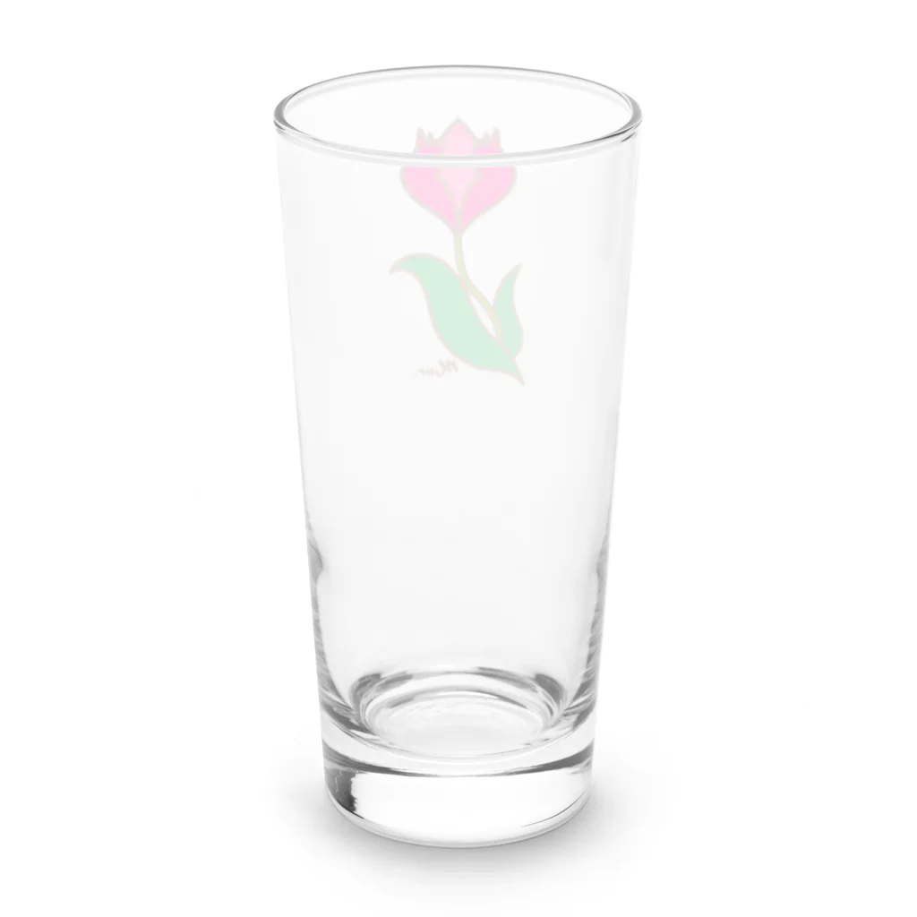 So湖いらの「誕生月花びわこ」3月チューリップロンググラス Long Sized Water Glass :back