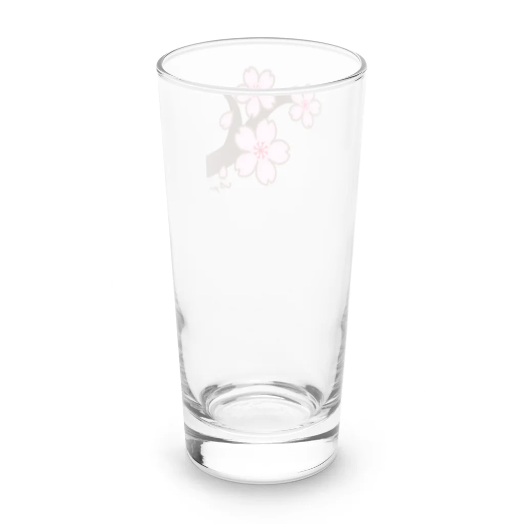 So湖いらの「誕生月花びわこ」4月さくらロンググラス Long Sized Water Glass :back