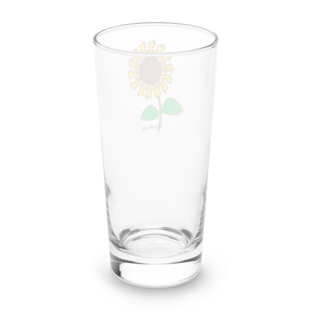 So湖いらの「誕生月花びわこ」8月ひまわりロンググラス Long Sized Water Glass :back