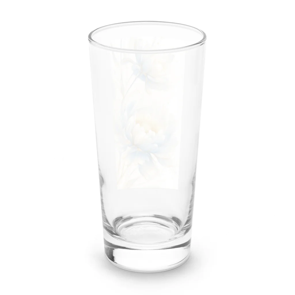 cute styleのLucky Flower Silver Blue Long Sized Water Glass :back