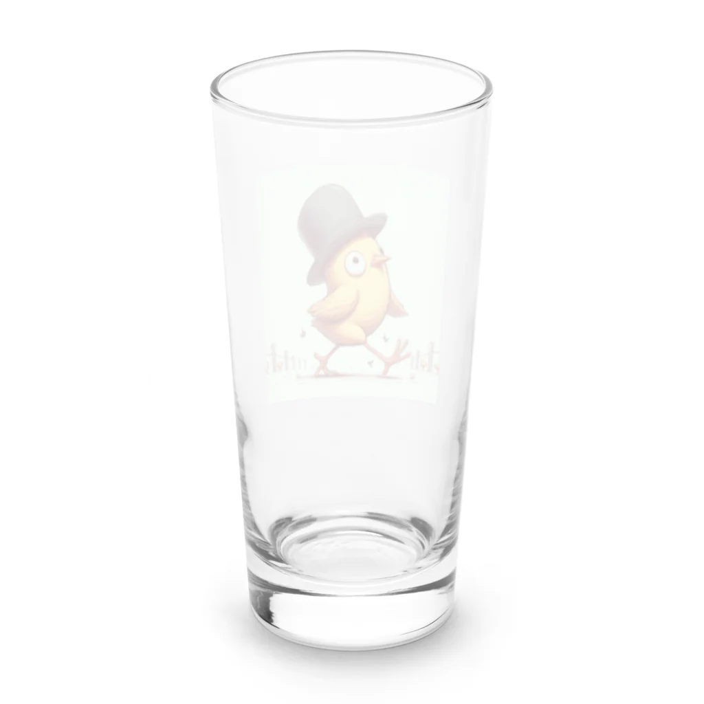 「動物ミリ屋」のピヨピヨ歩きましょ Long Sized Water Glass :back