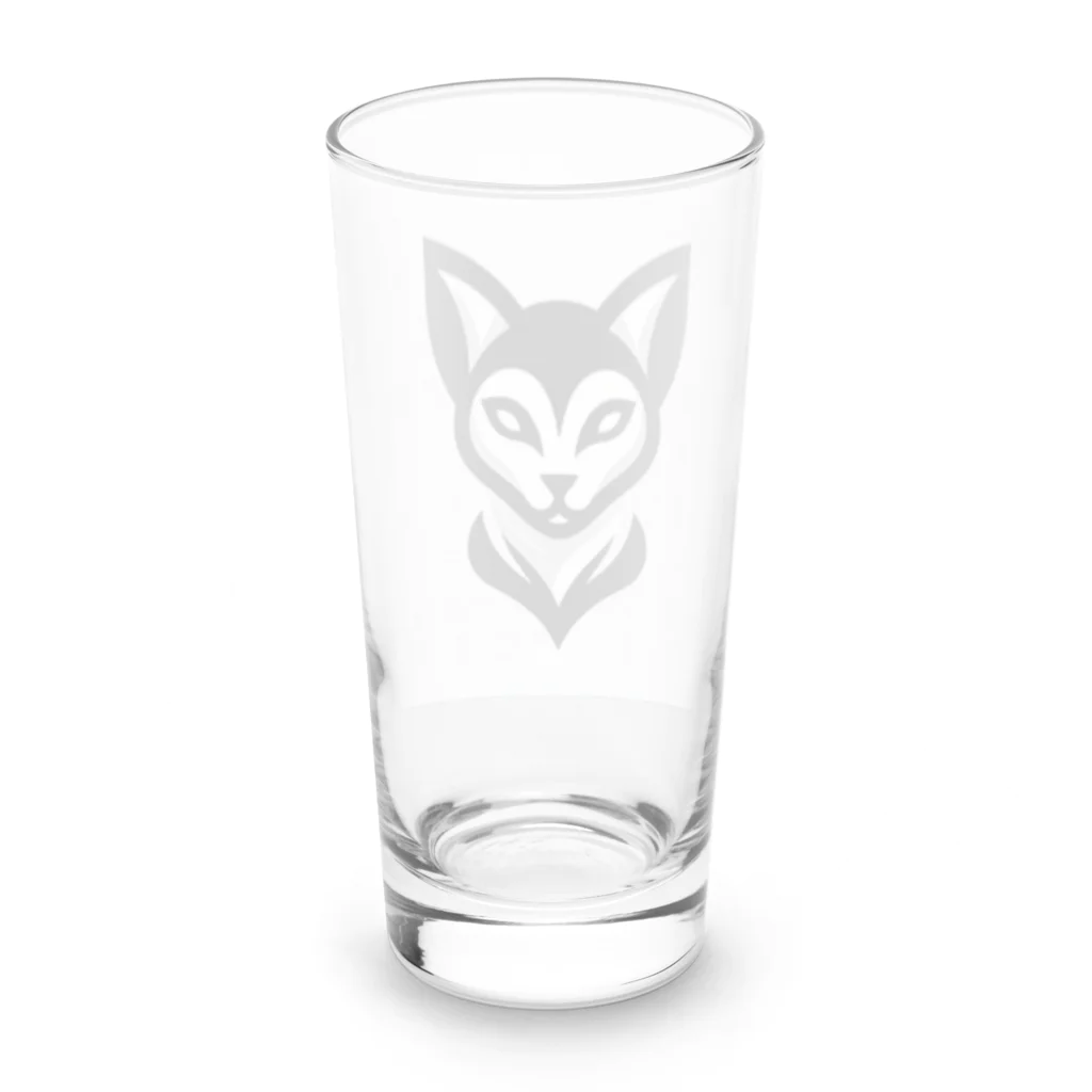 アニマルアーティファクトの猫ロゴ Long Sized Water Glass :back