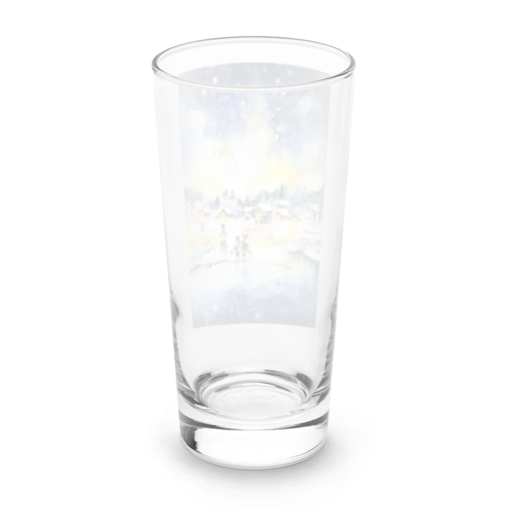 Muuむうの冬の暖かい街灯り Long Sized Water Glass :back