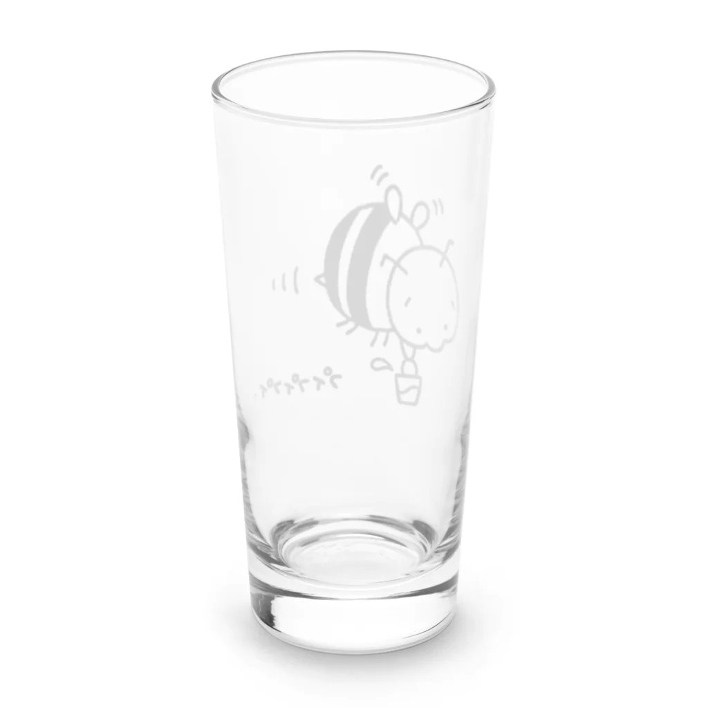 たづのぷいぷいばち【黒ver】 Long Sized Water Glass :back