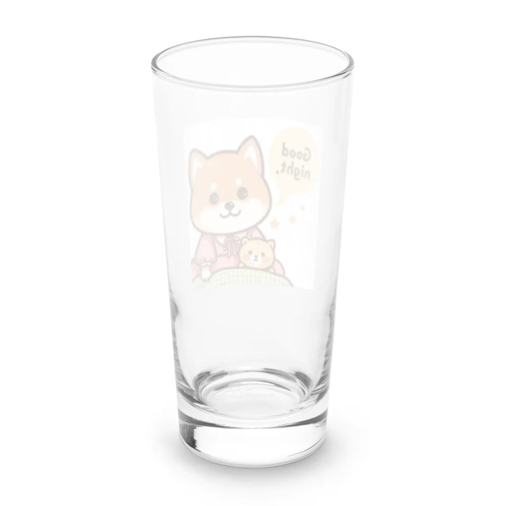 メアリーの今夜は可愛い柴犬スタンプで癒しの時間 Long Sized Water Glass :back