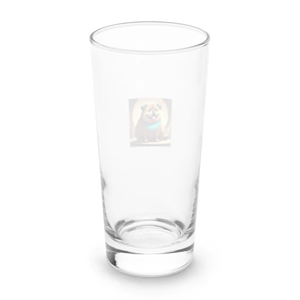 動物の花園　猫メロンのわんわんブ〜 Long Sized Water Glass :back