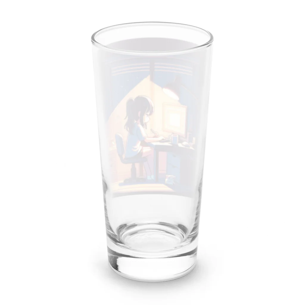 蒲田　次郎のピクセルエモチルガール Long Sized Water Glass :back