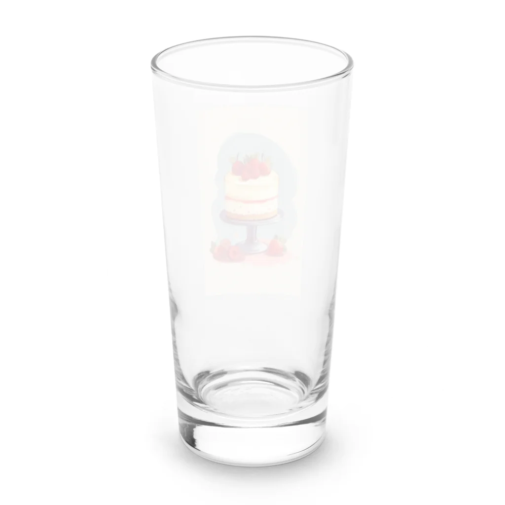 yasuoceanのケーキイラスト Long Sized Water Glass :back