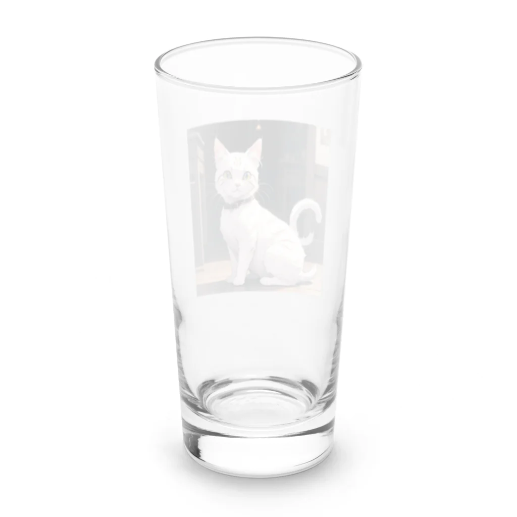 御殿のヒロ（猫大好き）の癒しの猫 Long Sized Water Glass :back