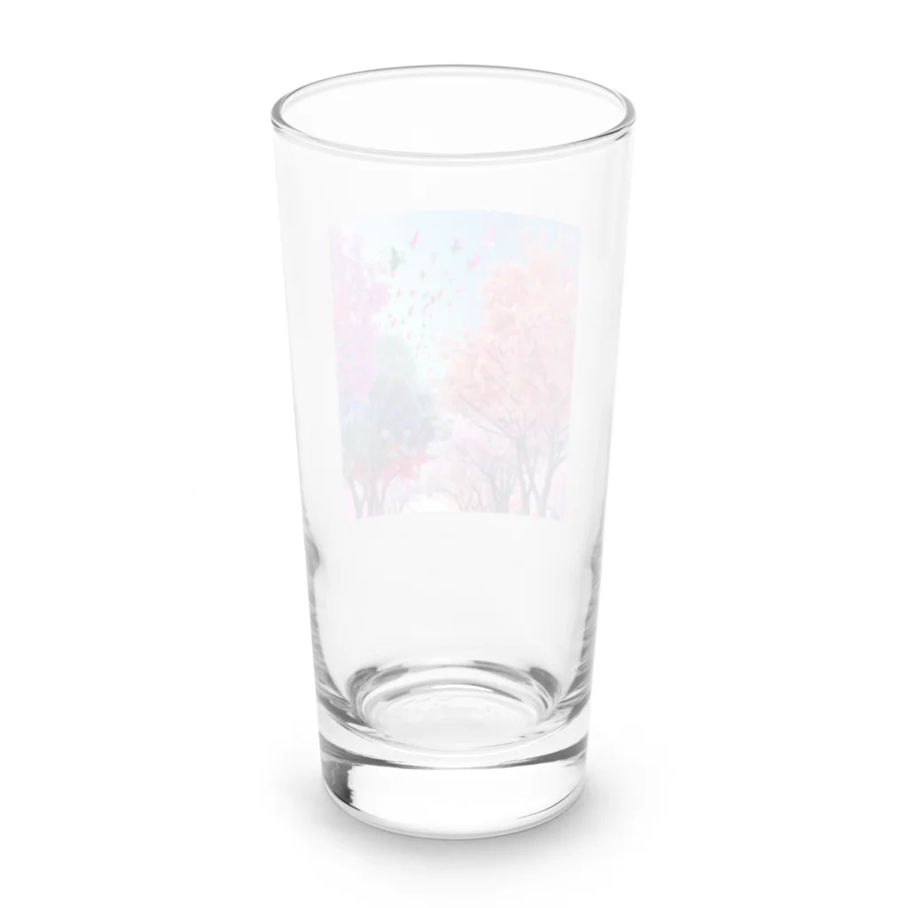 AQUAMETAVERSEの自然の美しい木々と鳥　なでしこ1478 Long Sized Water Glass :back