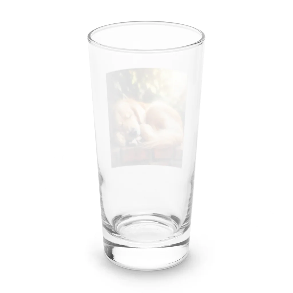 Ykhsの犬がぐっすり眠っている姿、超キュート！🐶💤 Long Sized Water Glass :back