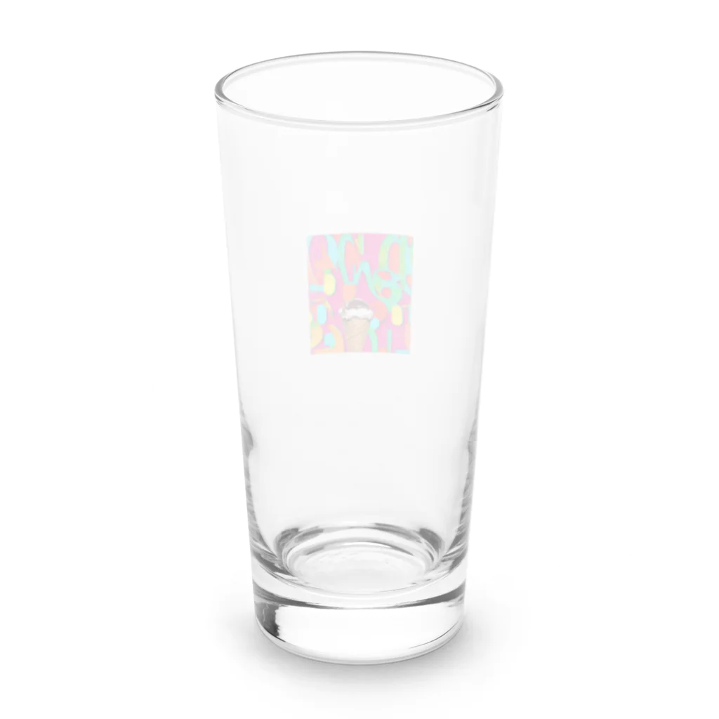 やま　イラストレーター　HEXA NET 販売美麗イラストレーター描きますのアイスクリーム Long Sized Water Glass :back