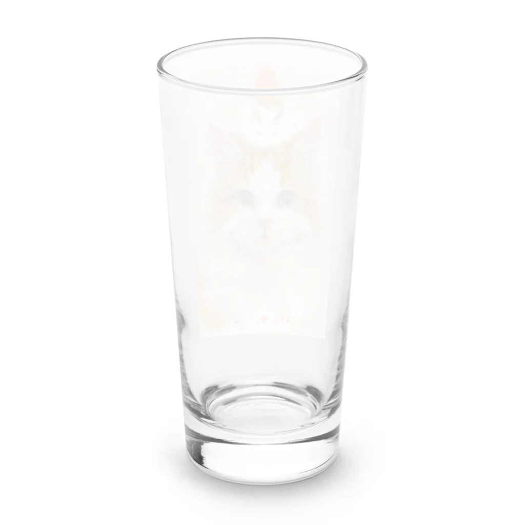 やさしい世界の雪うさ苺大福 Long Sized Water Glass :back