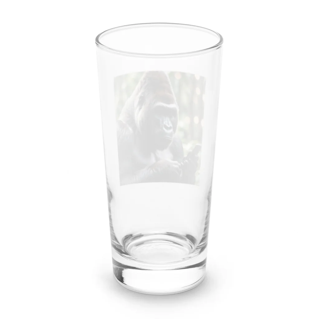 fumi_sportsの現代人すぎるゴリラ Long Sized Water Glass :back